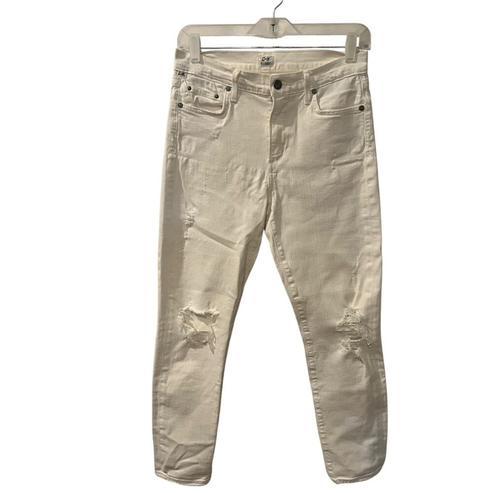 citizens of humanity distressed jeans size 27 white